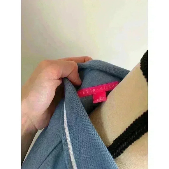 Peter Millar Women's Blue Quarter Zip Pullover Golf Gator Embroidered Size L - Picture 7 of 11